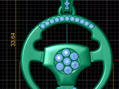 CAR STARRING PENDANT   3D print model