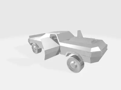 hydraulic lowrider cars Low-poly 3D model