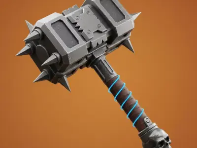 Grimdark Sci-Fi Veteran Enforcer Miniature Free 3D model