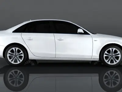 Audi S4  2009  Low-poly 3D model