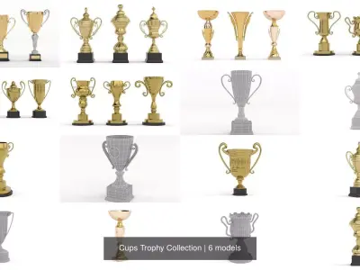 Cups Trophy Collection 3D Model Pack