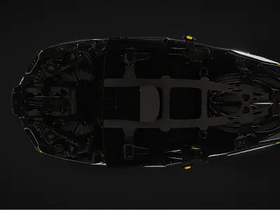  Futuristic Hover Car Sleek Sci-Fi Concept Vehicle Low-poly 3D model