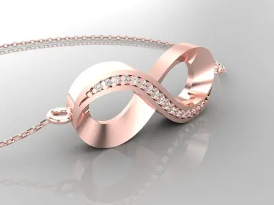Bracelet B2 The luxury female bracelet with gem 3D print model