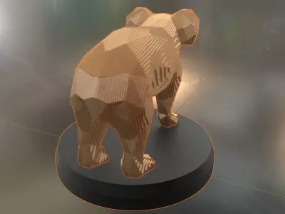 Parametric Koala Low-poly 3D model