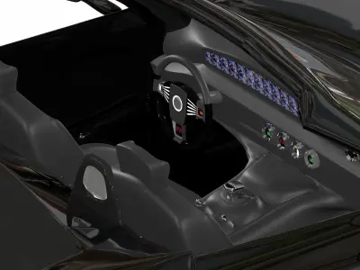 AMG Roadster GTR C Black 3D model