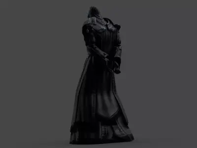 Dark Enforcer Sci-Fi Soldier Rigged and Game Ready 3D Model Low-poly 3D model