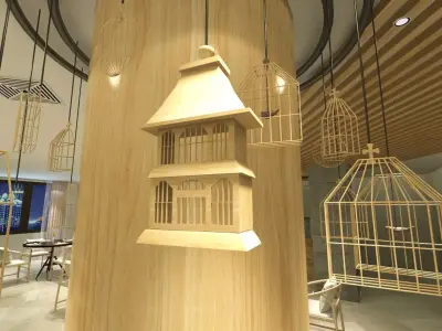 Restaurant - Dining Hall 3D model