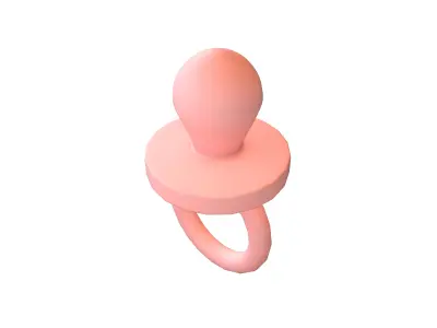 Pacifiers Decoration v1 001 Low-poly 3D model