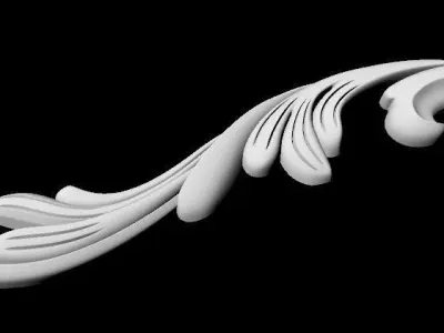 Central decor ornament for furniture 3D model 38