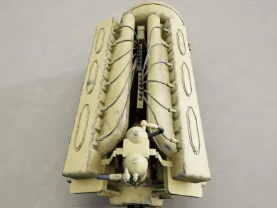 Ship Engine 7d12 Free low-poly 3D model