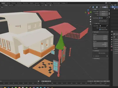 Lopwpoly House 9 Low-poly 3D model