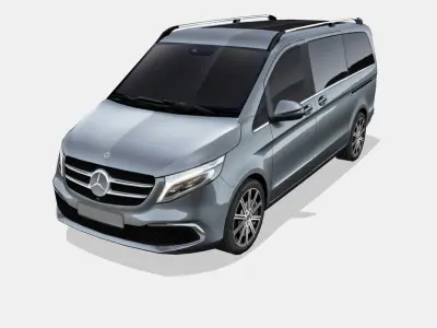 Mercedes-Benz V-Class 2019 Low-poly 3D model