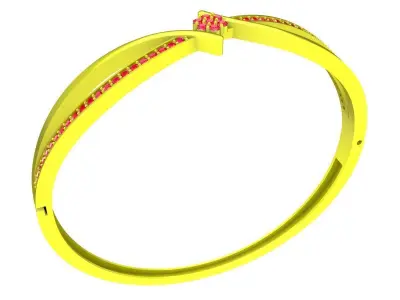 Luxury Diamond Bangle Bracelet 3D Print Model A5705 3D print model