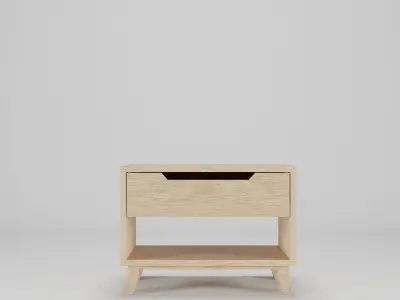 bedside table with drawer Free low-poly 3D model