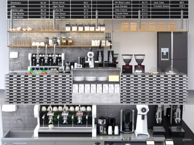 Coffee Kiosk 9 3D model