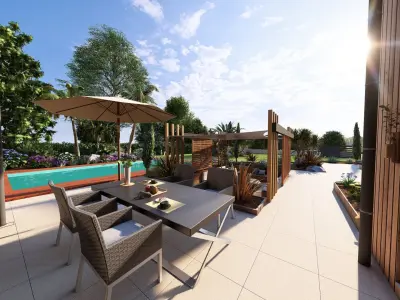 Modern Minimalist Villa 3D model buy