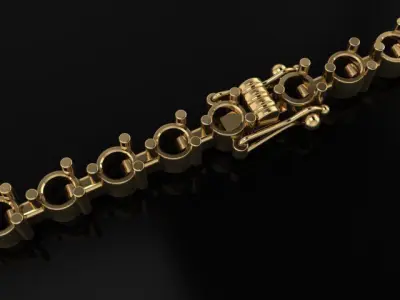 Dainty Diamond Tennis Bracelet 3mm 3D print model