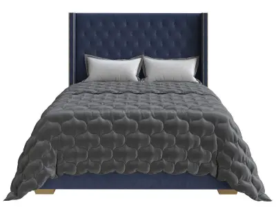 Bed trend design 3d model Low-poly 3D model