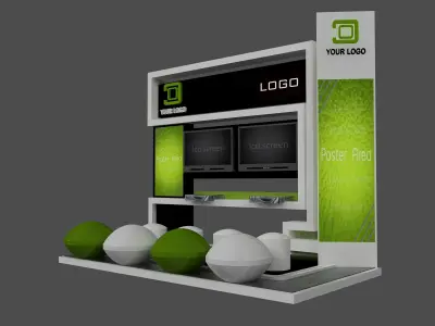  Booth Exhibition Stand a445a 3D model