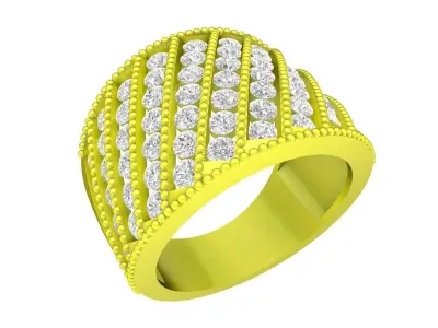 A7365 Luxury Fashion Diamond Women Ring 3D print model