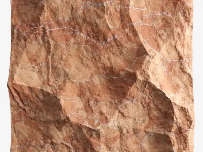 447-RockPanel piece of rock 3D model