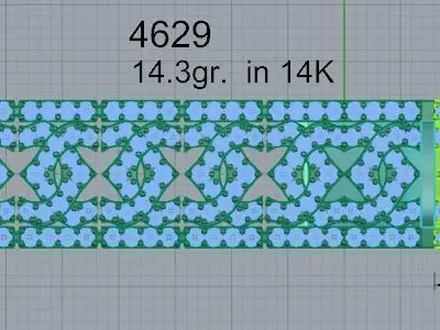 Diamond Chain Bracelet 4629 3D print model