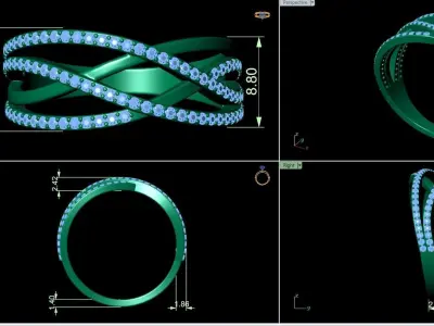 Engagement Fancy Ring 3D print model