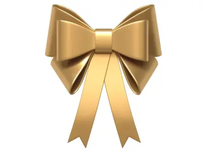 Christmas Bow Ribbon 09 Low-poly 3D model