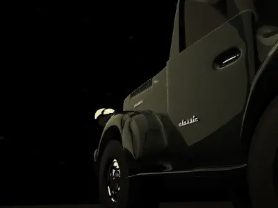 Vintage Classic Car Low-poly 3D model