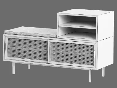 Interieurs hallway benches 3D model