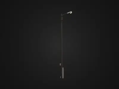 Old Soviet Street Light 07 Low-poly 3D model