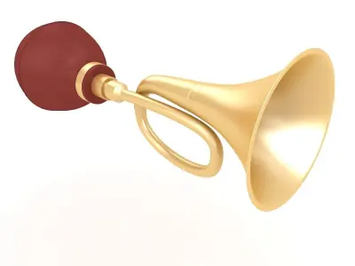 Vintage car air horn 3D model