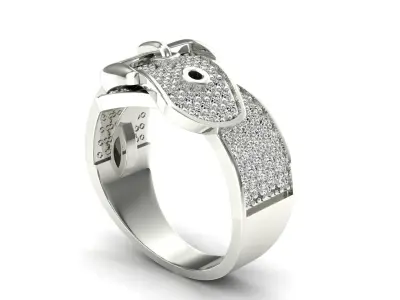 Ring-9640 engagement ring gold 3D print model