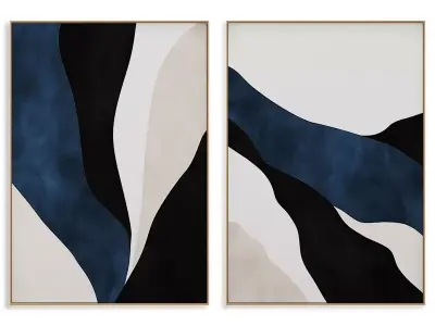 Abstract Painting Frame set 3D model 183