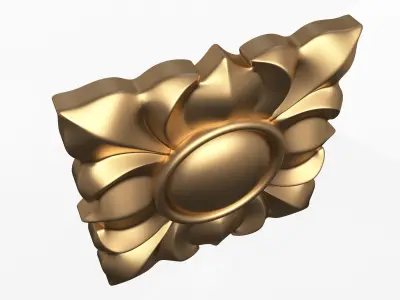 Rosette Carved Decoration CNC 02 Low-poly 3D model