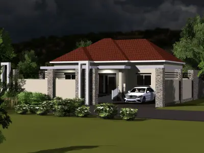 3 Bedroom cottage house 3D model