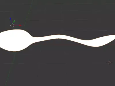 The spoon Low-poly 3D model