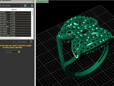 STL 3DM Women Ring Womens Ring Diamonds With Stone Model 3D print model