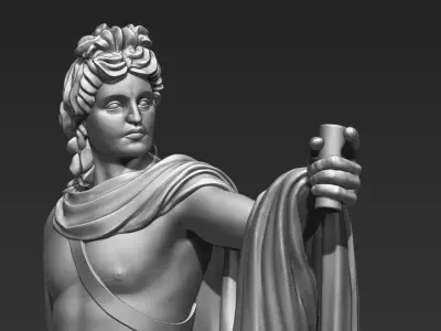 Apollo Greek Statue 3D print model