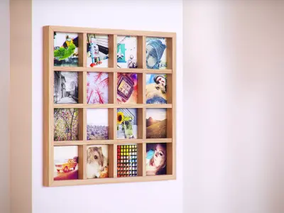 Wall decoration of paintings HG2 3D model