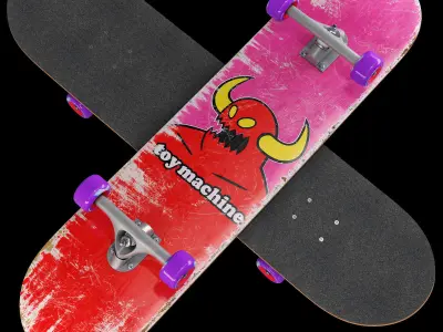 Skateboard set 002 3D model