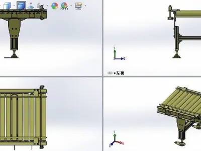 Roller assembly line 3D model