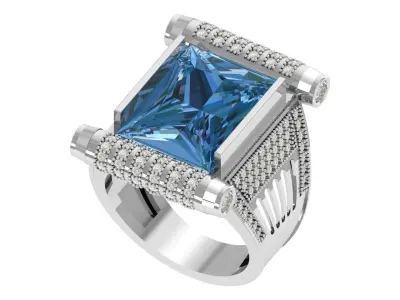 Stone Ring  For Men 3D print model