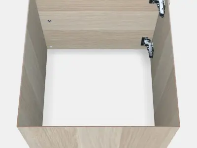 KALLAX Insert with door 4 Low-poly 3D model