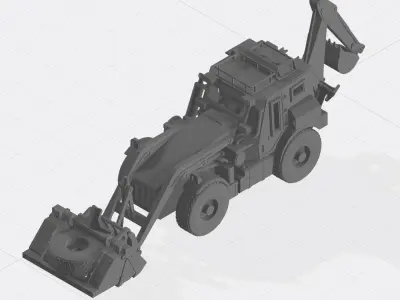 JCB HMEE - High Mobility Engineer Excavator 3D print model