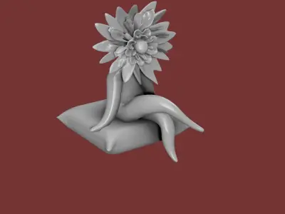 Ceramic Flower Sculptures - Cazamic 3D model