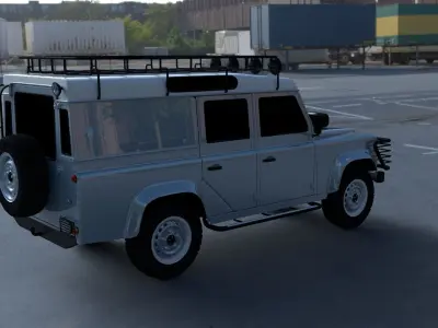 Land Rover Defender 110 Utility Station Wagon HDRI exterior 3D model