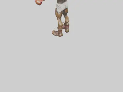 Boxer in Uppercut Pose statue model 3D model