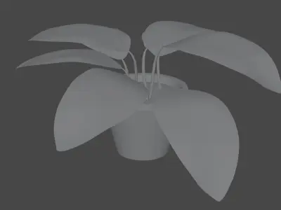 Plant pot  Low-poly 3D model