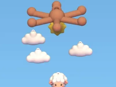 Sheep Crib Mobile 3D print model